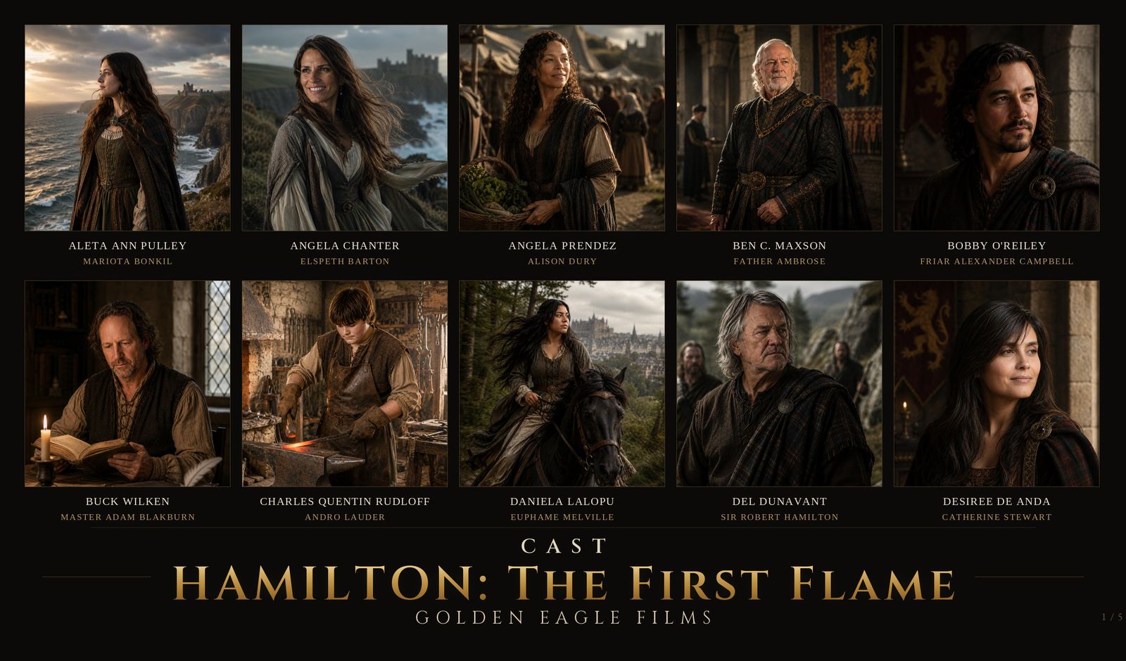 HAMILTON: The First Flame cast sheet