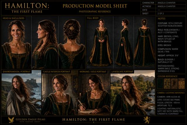 Angela Chanter · model sheet 8